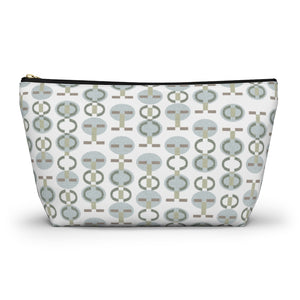 Telegraph Code Accessory Pouch w T-bottom in Aqua