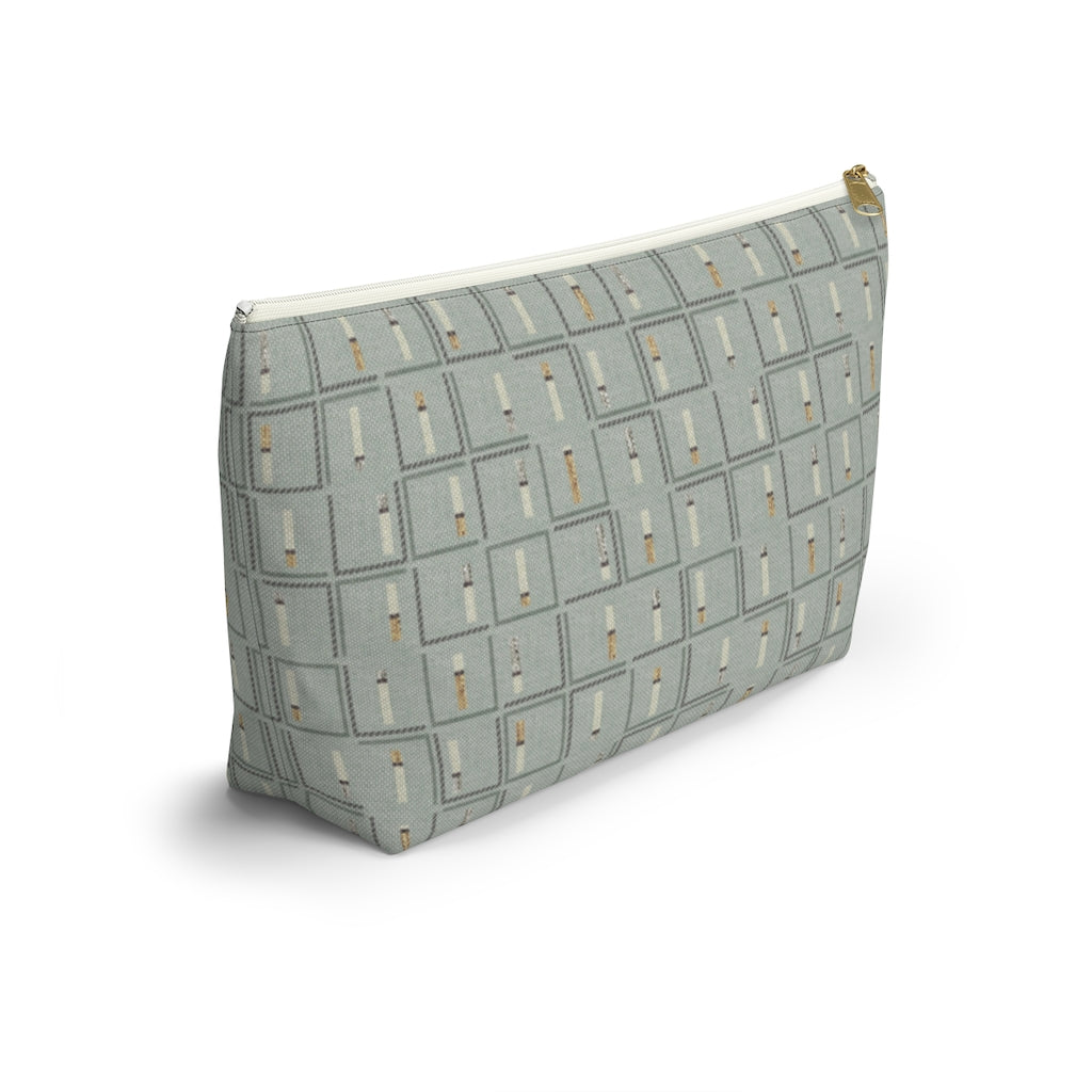 Pencil to Paper Accessory Pouch w T-bottom in Teal