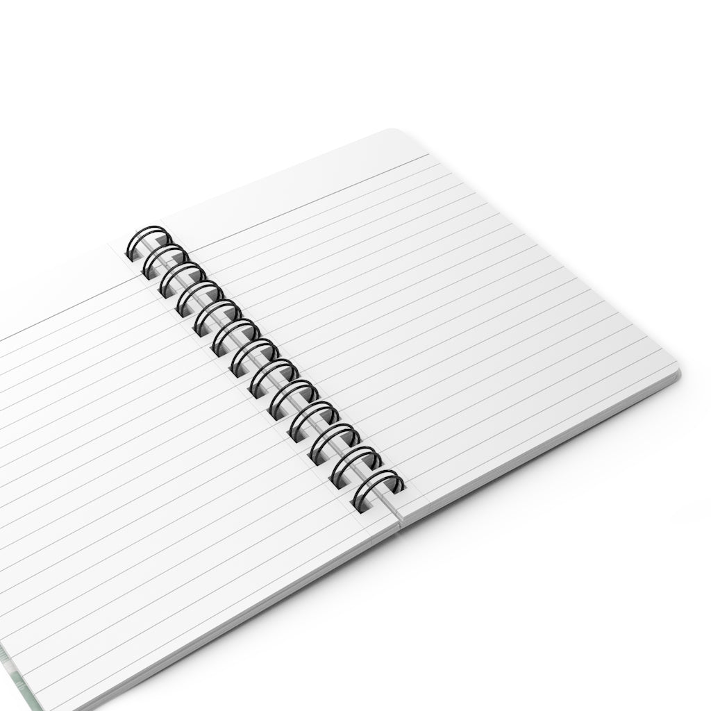 Budding Vine Spiral Bound Journal in Aqua