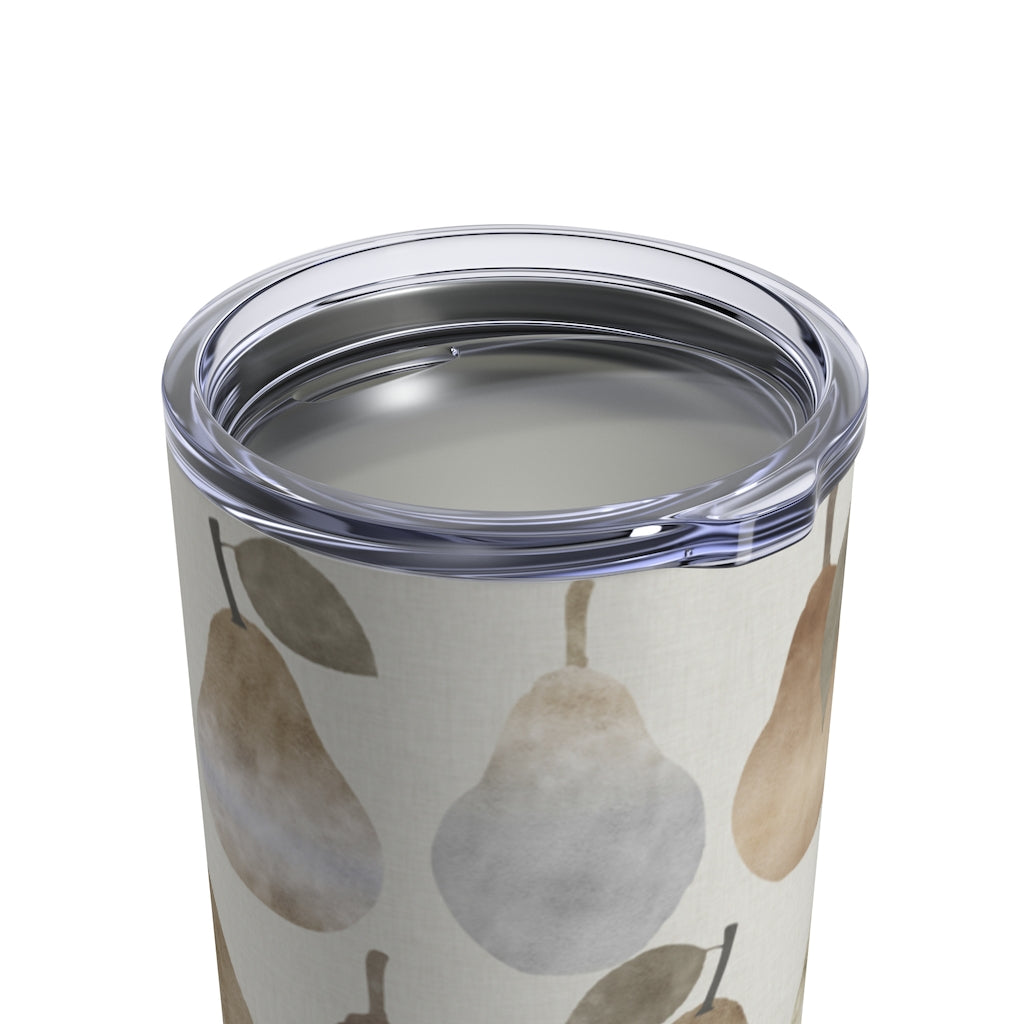 Watercolor Pears Tumbler in Brown