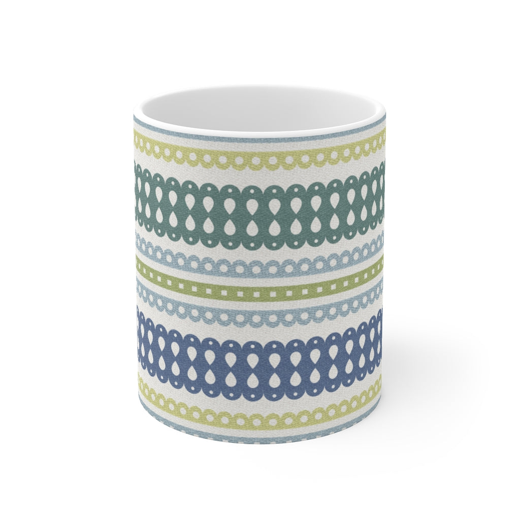 Ribbon Candy Mug in Green