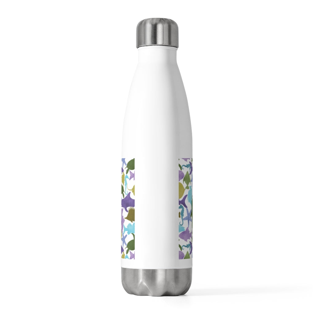 Watercolor Sea Life 20oz Insulated Bottle in Purple