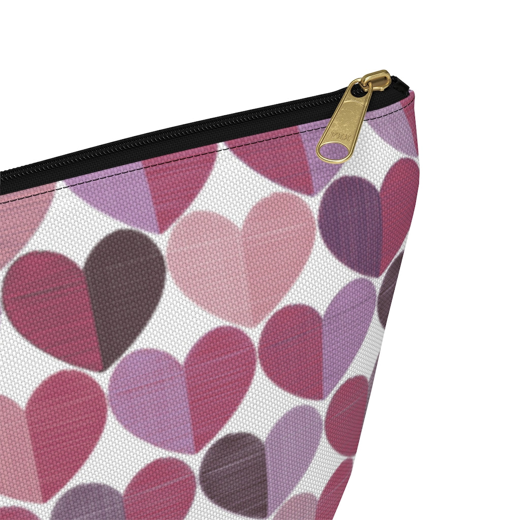 Love Accessory Pouch w T-bottom in Purple