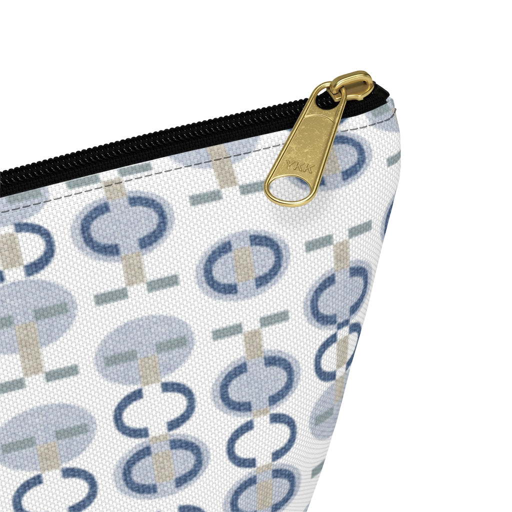 Telegraph Code Accessory Pouch w T-bottom in Blue