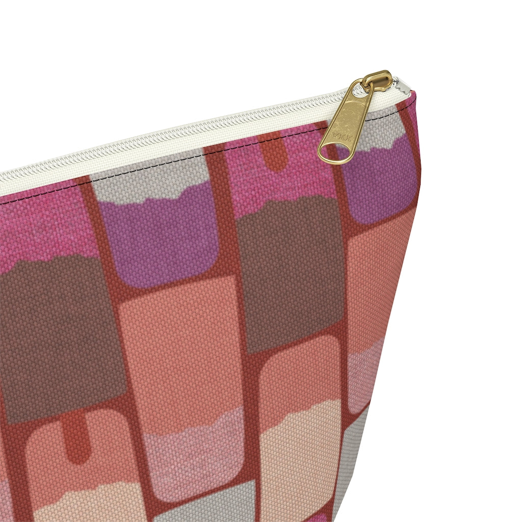 Popsicles Accessory Pouch w T-bottom in Pink