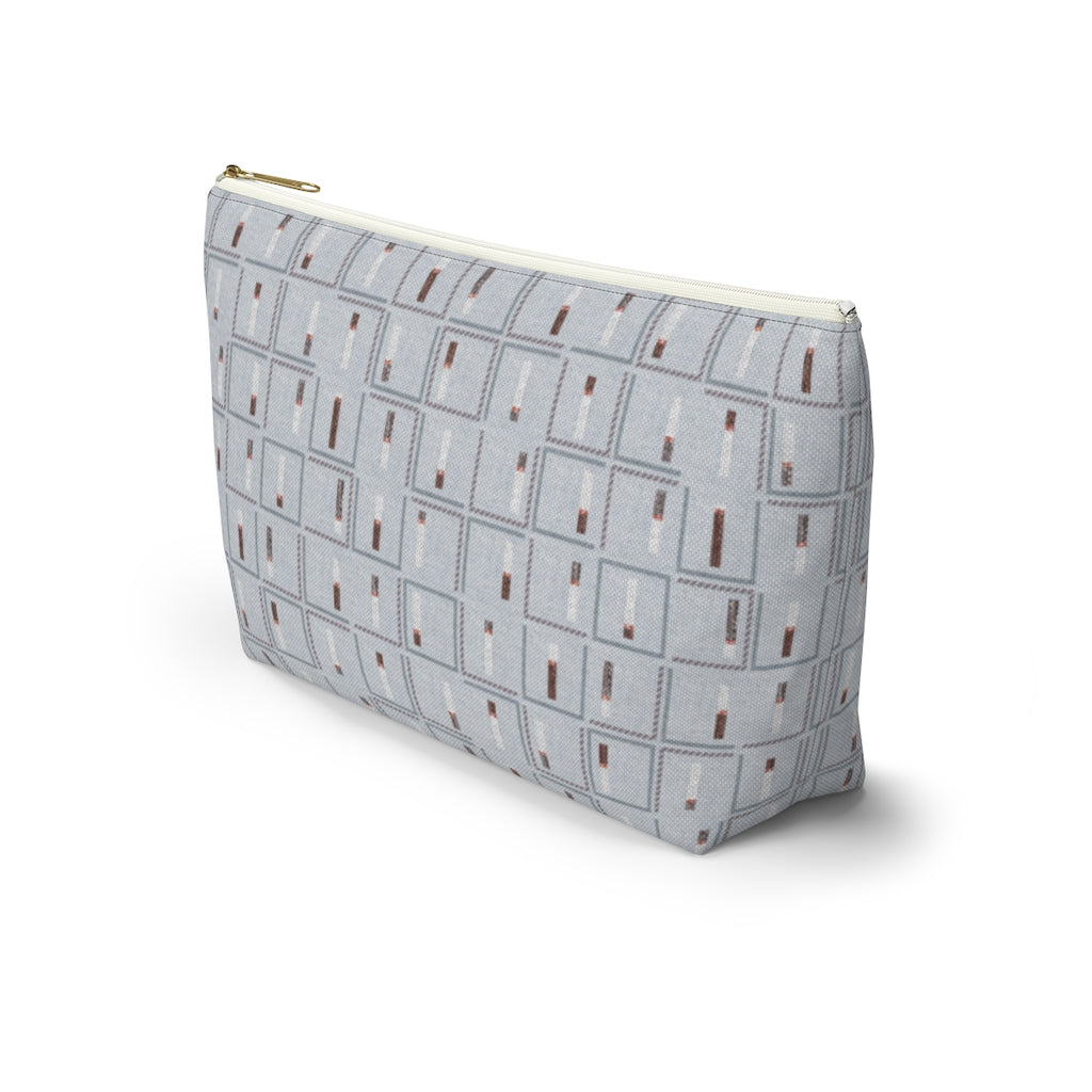 Pencil to Paper Accessory Pouch w T-bottom in Blue