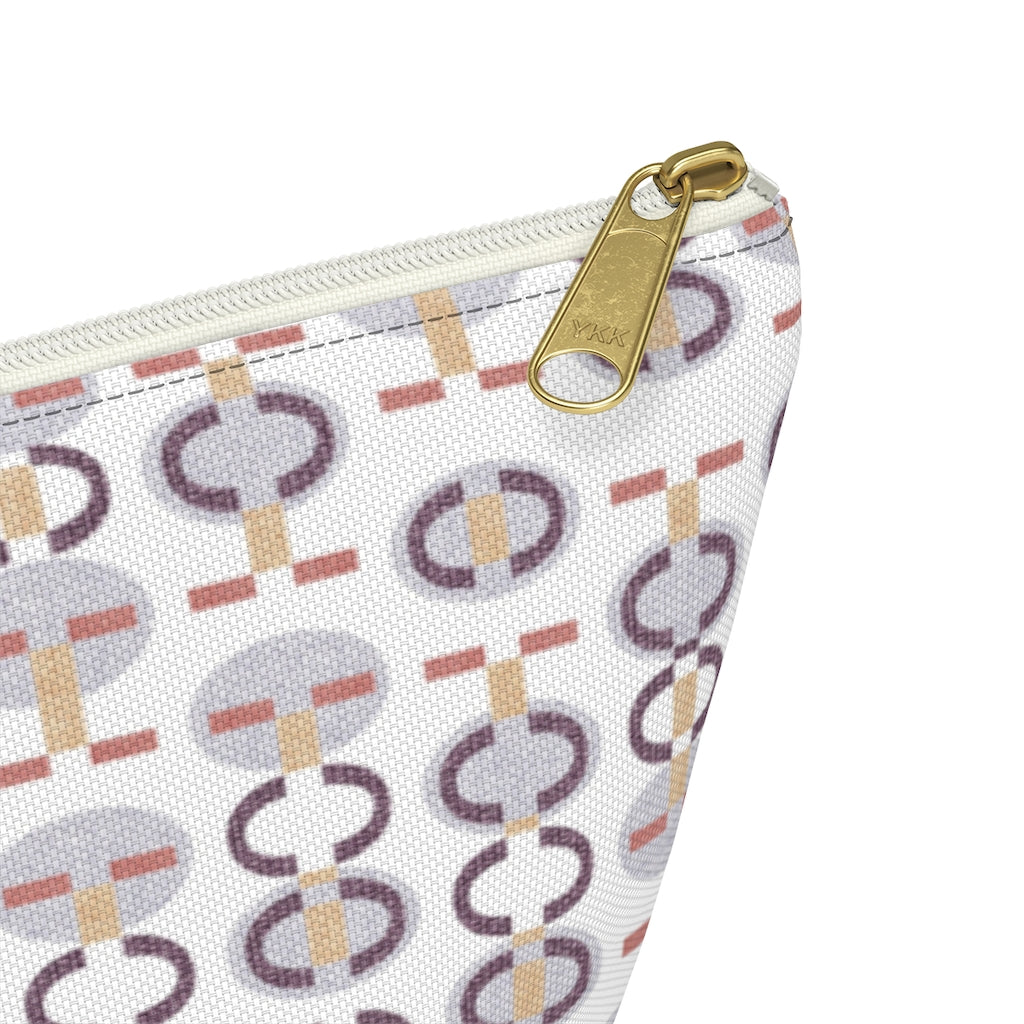 Telegraph Code Accessory Pouch w T-bottom in Purple