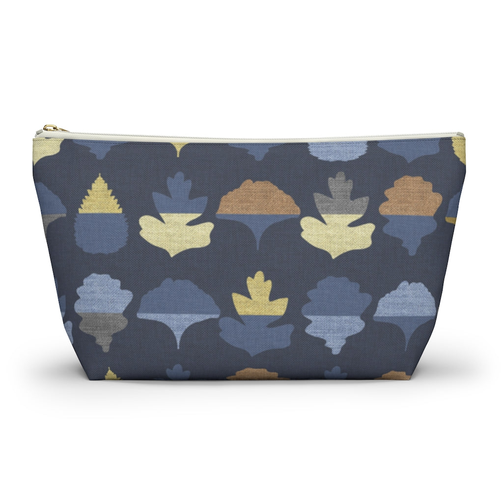 Frond Accessory Pouch w T-bottom in Indigo