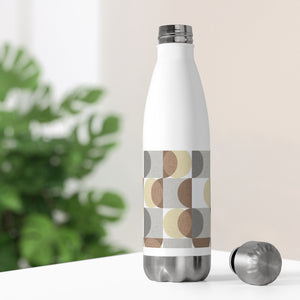 Semi Circle in Squares 20oz Insulated Bottle in Brown