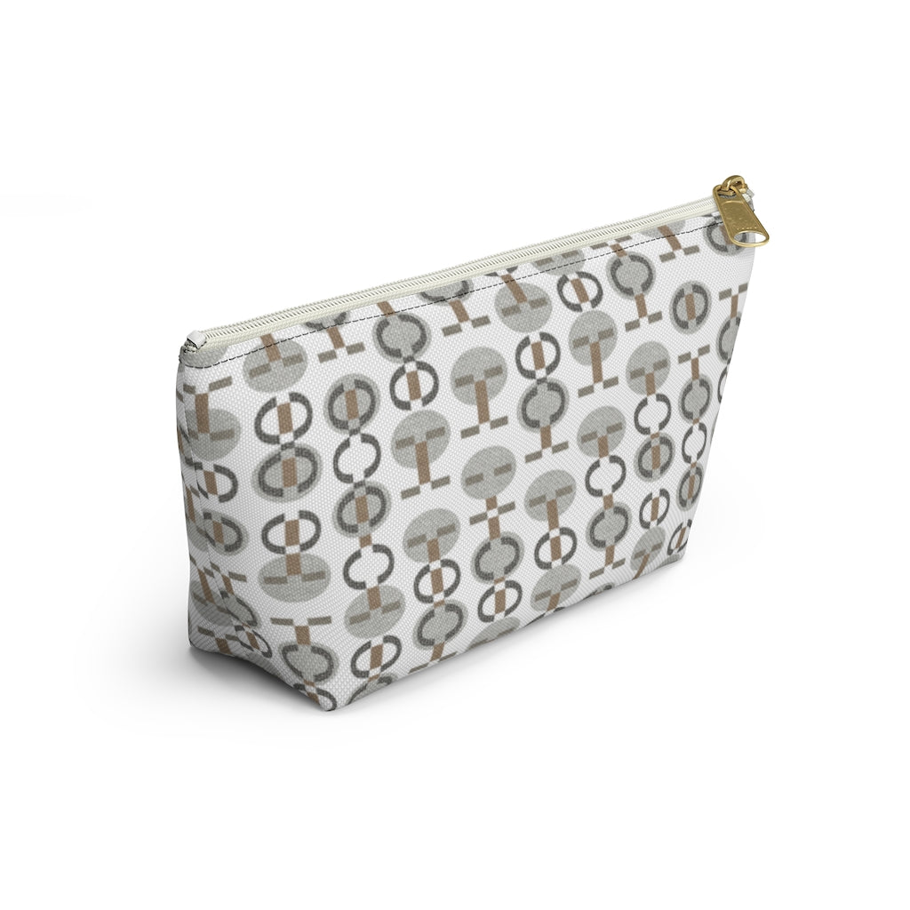 Telegraph Code Accessory Pouch w T-bottom in Gray