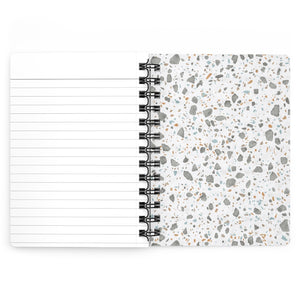 Glass Terrazzo Spiral Bound Journal in Gray