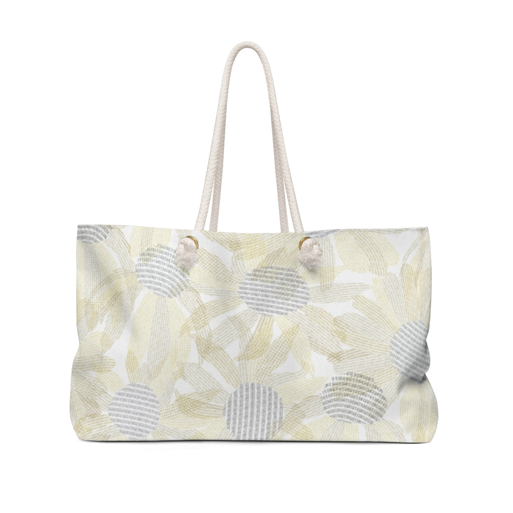 Daisy Chain Code Weekender Bag in Yellow