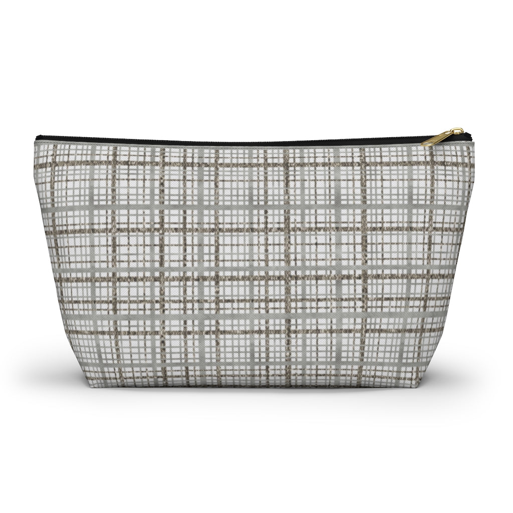 Rogers Tartan Accessory Pouch w T-bottom in Gray