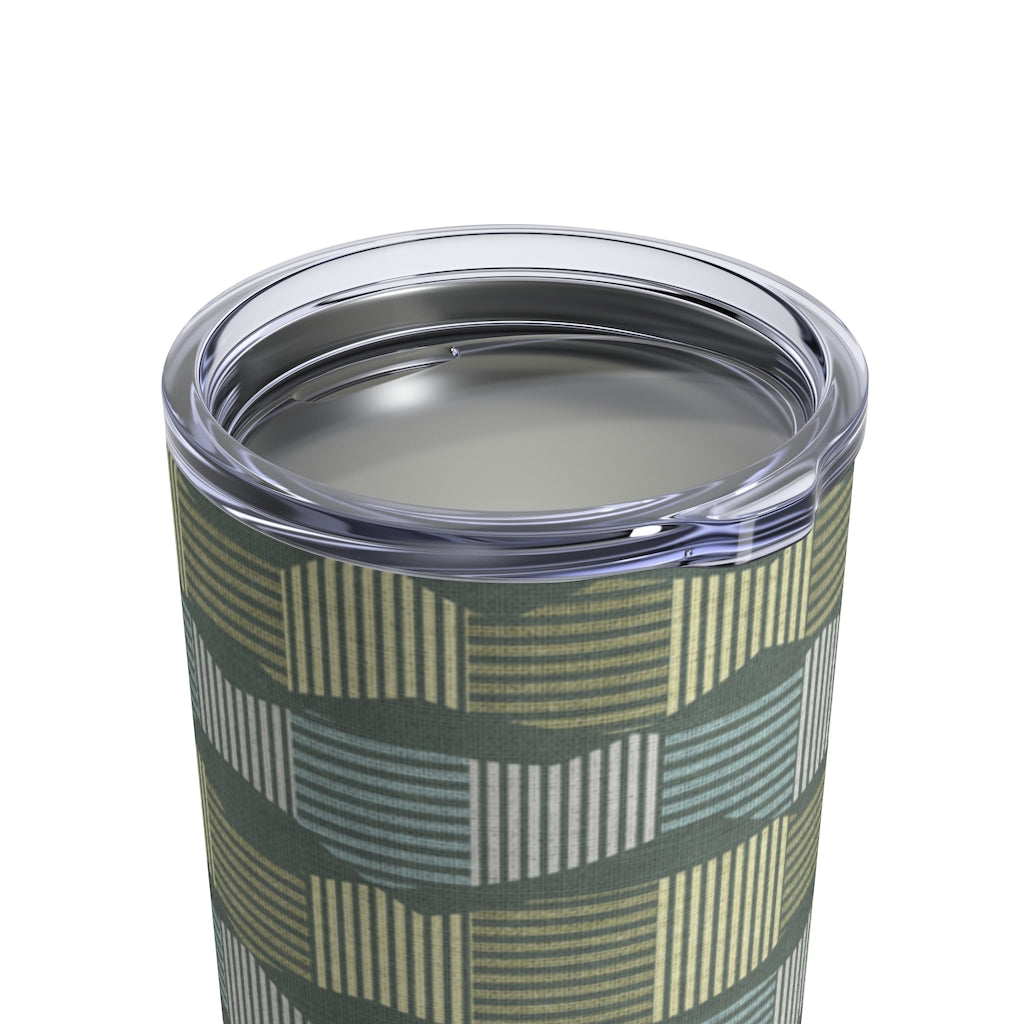 Check Stripe Tumbler in Green