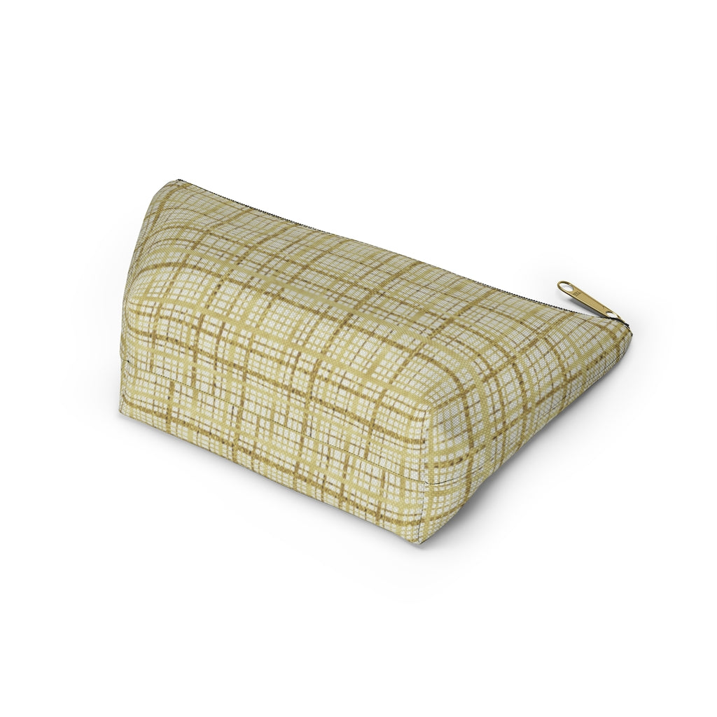 Rogers Tartan Accessory Pouch w T-bottom in Yellow