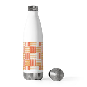Block Plaid 20oz Insulated Bottle in Coral