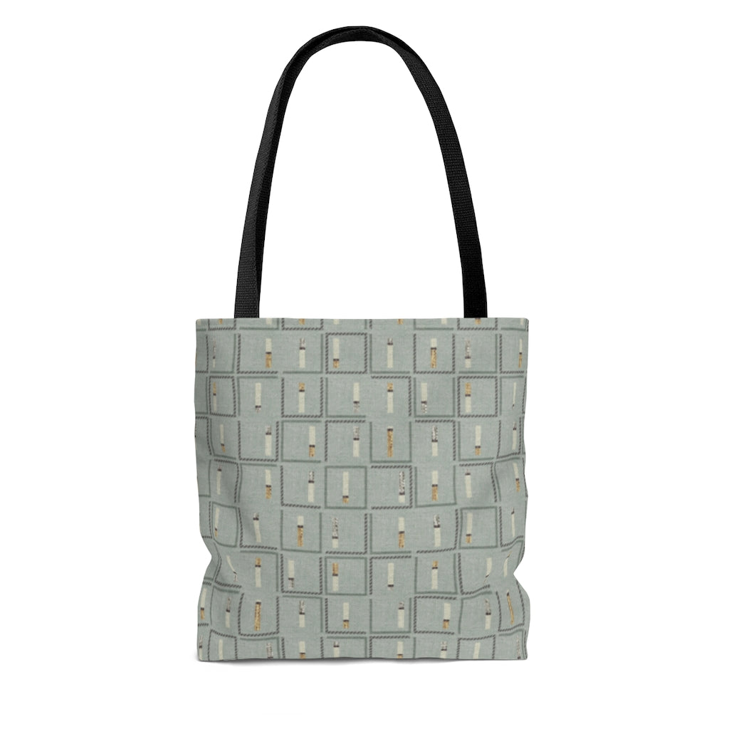 Pencil to Paper Code Tote Bag in Teal