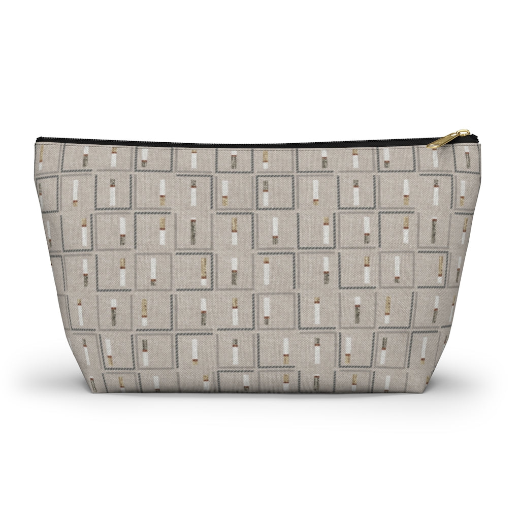 Pencil to Paper Accessory Pouch w T-bottom in Taupe