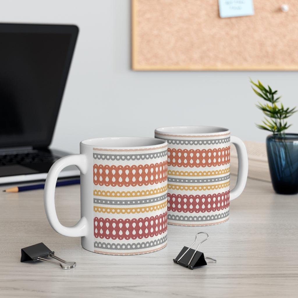 Ribbon Candy Mug in Red
