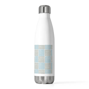 Block Plaid 20oz Insulated Bottle in Aqua
