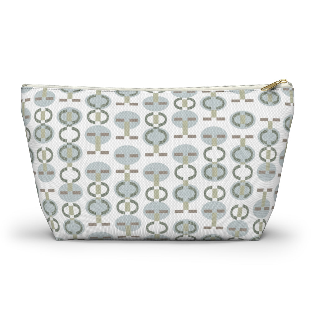 Telegraph Code Accessory Pouch w T-bottom in Aqua