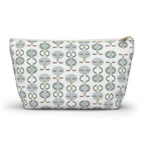 Telegraph Code Accessory Pouch w T-bottom in Aqua