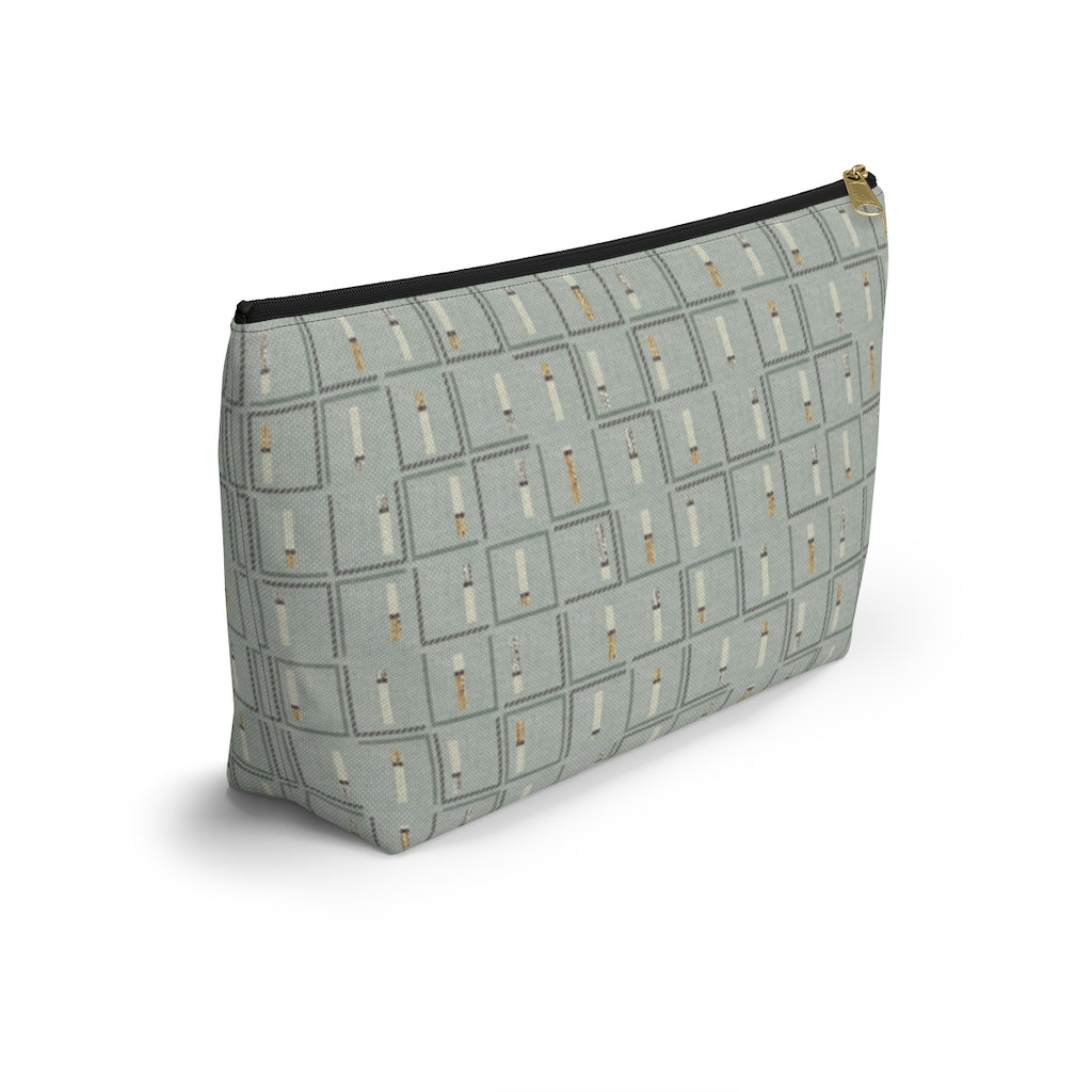 Pencil to Paper Accessory Pouch w T-bottom in Teal