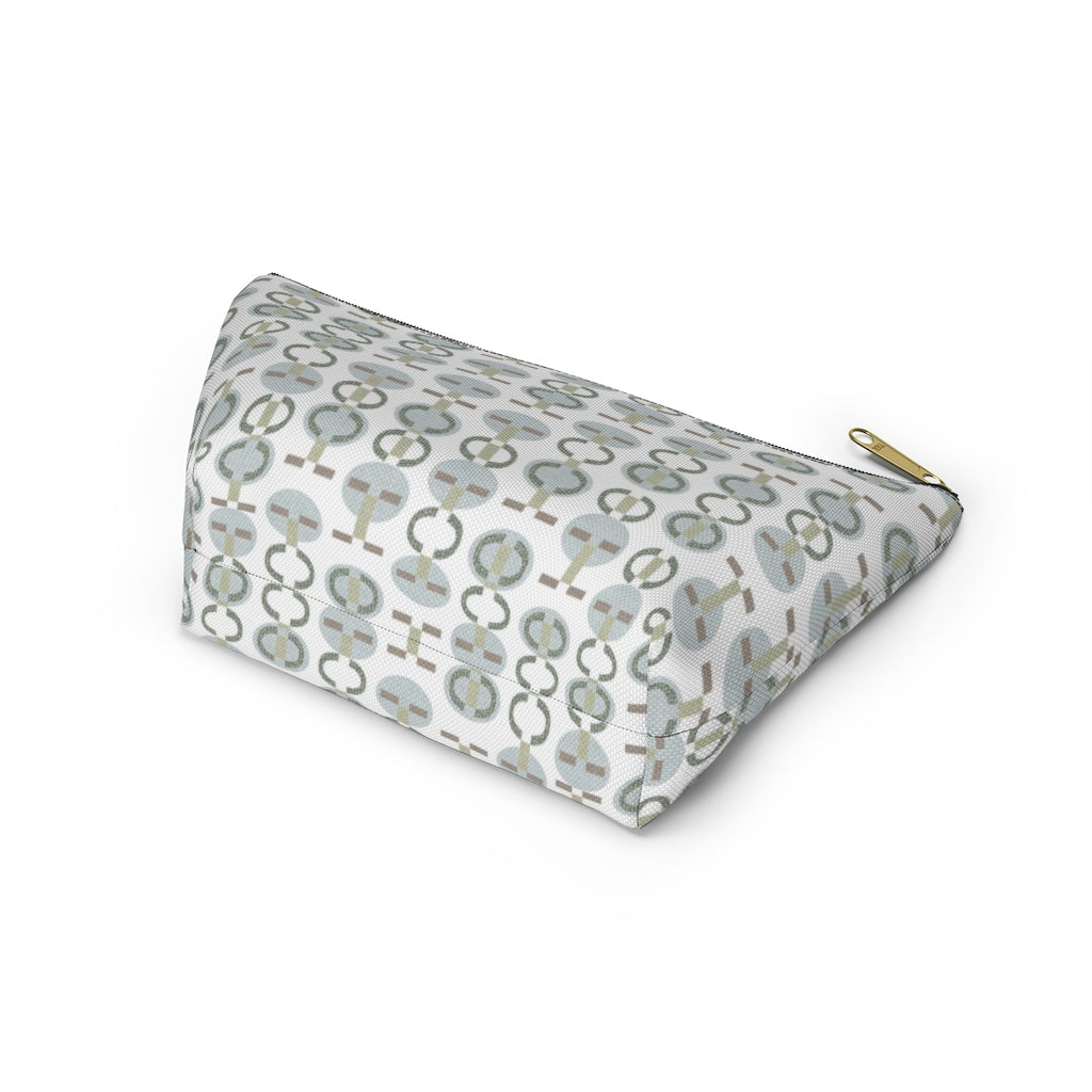 Telegraph Code Accessory Pouch w T-bottom in Aqua
