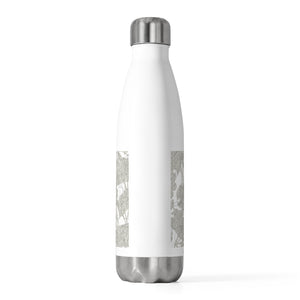 Modern Floral Overlay 20oz Insulated Bottle in Taupe