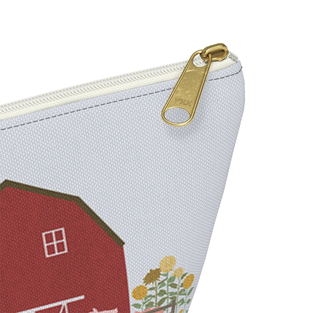Barnyard Fun Accessory Pouch w T-bottom in Red