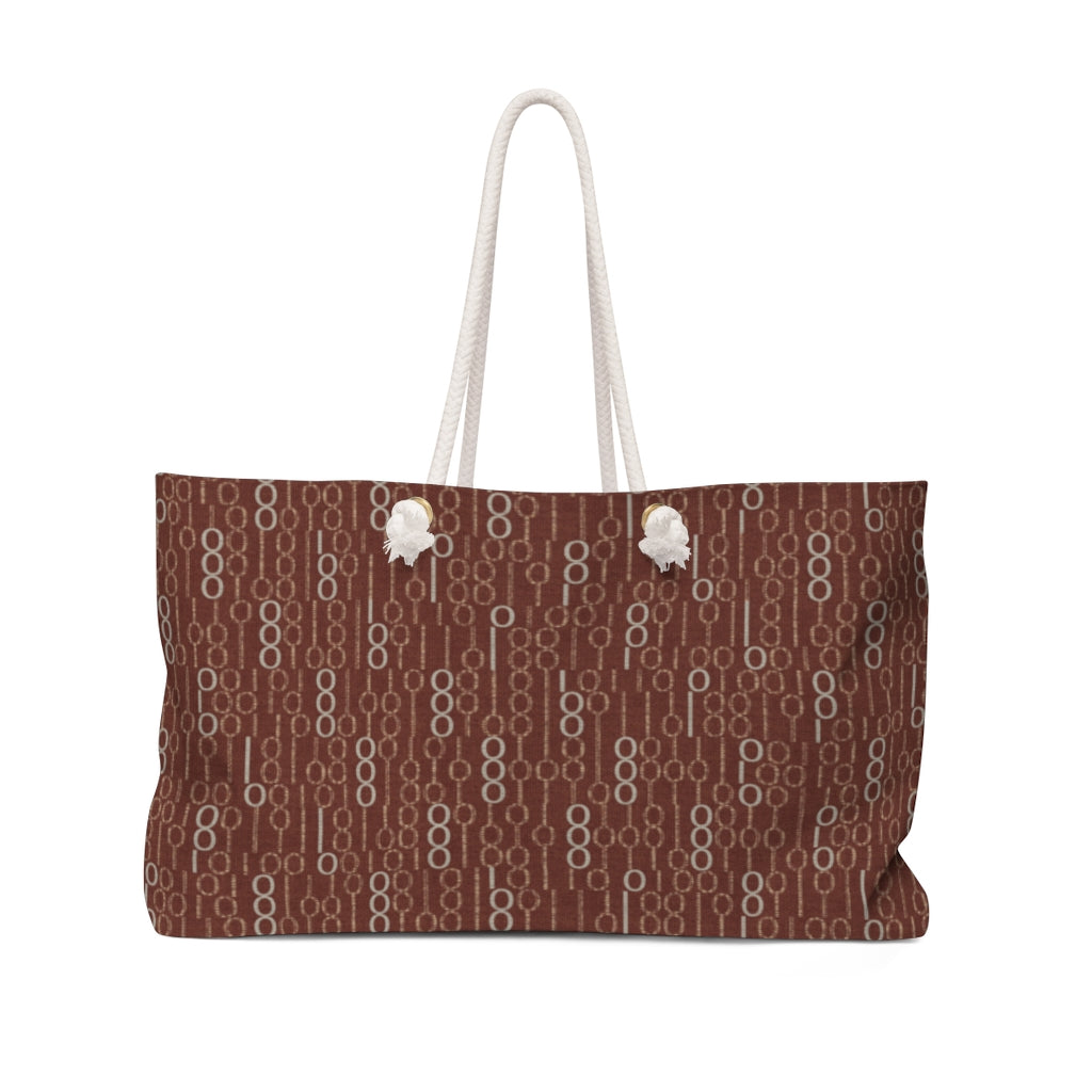 Railroad Code Weekender Bag in Red