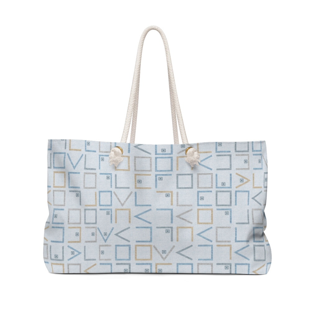 Encode Code Weekender Bag in Blue