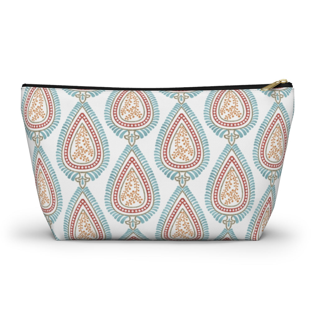 Teardrop Accessory Pouch w T-bottom in Aqua