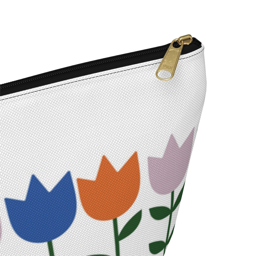 Tulips Pouch Accessory Pouch w T-bottom