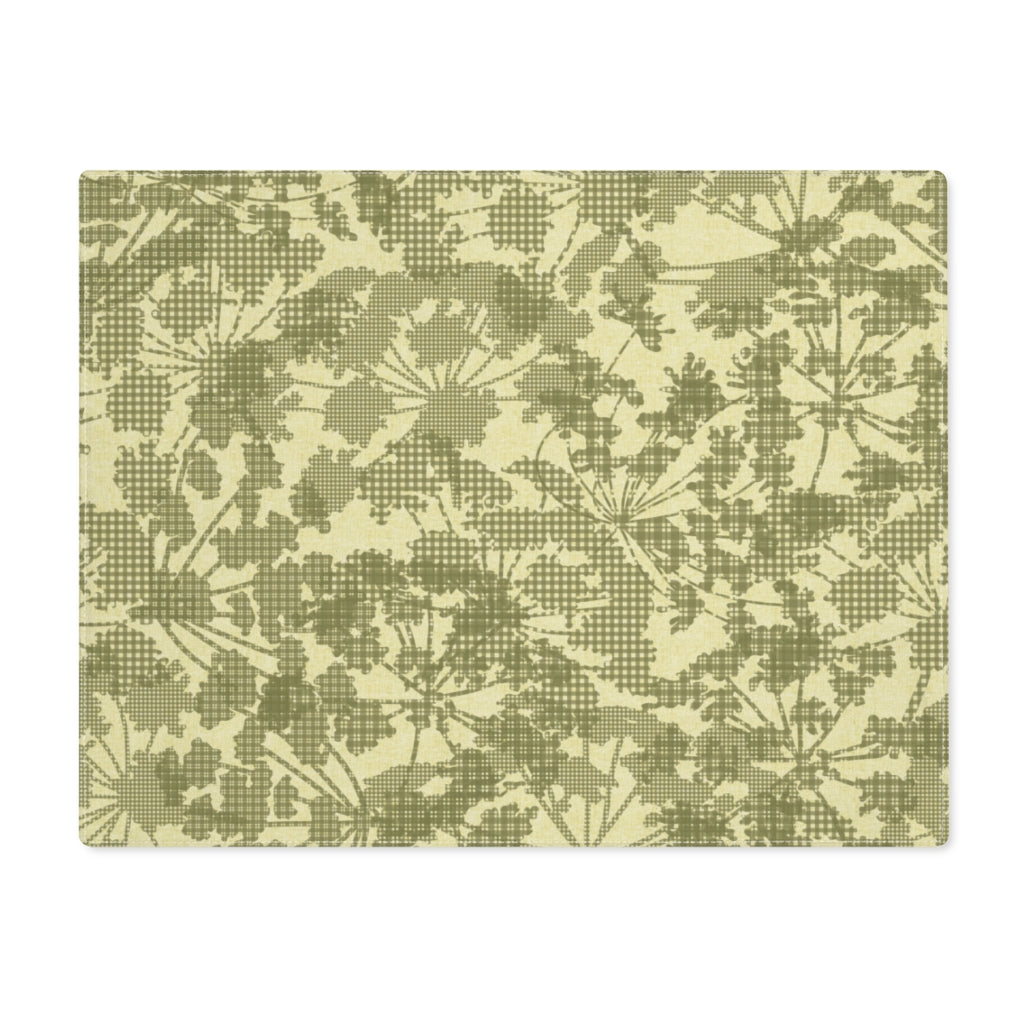 Floral Plaid Placemat in Green