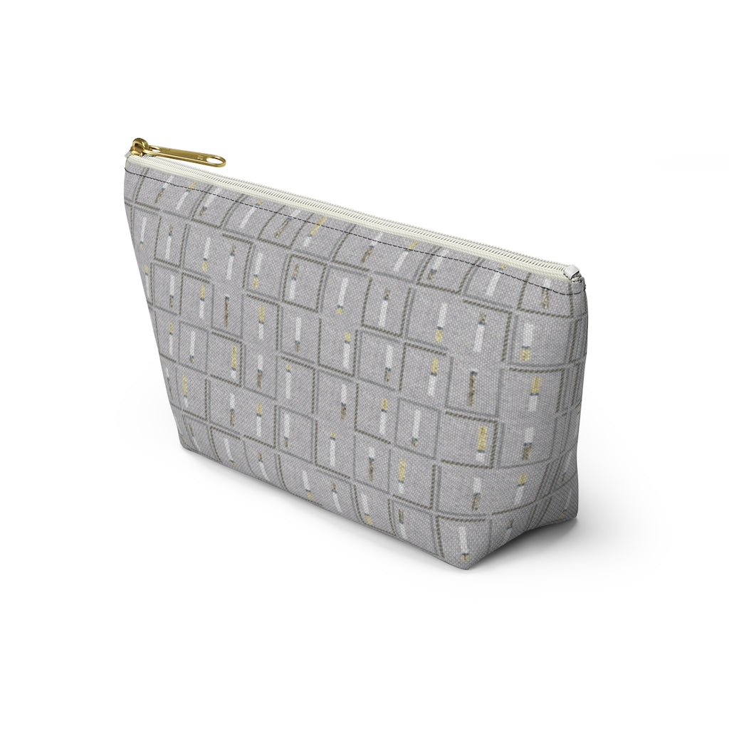 Pencil to Paper Accessory Pouch w T-bottom in Gray