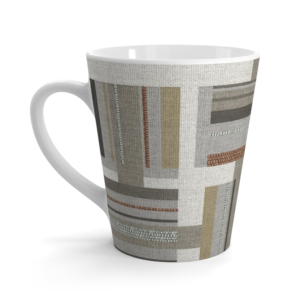 Bird Code Latte Mug in Gray