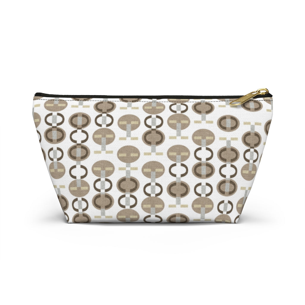 Telegraph Code Accessory Pouch w T-bottom in Brown