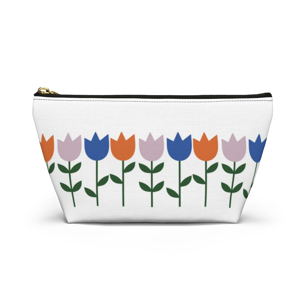 Tulips Pouch Accessory Pouch w T-bottom
