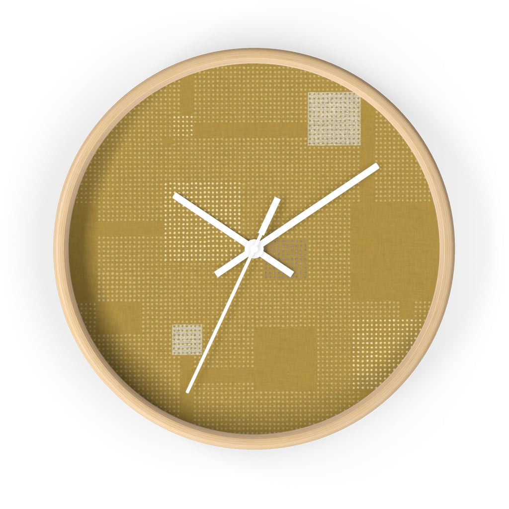 Block Party Wall Clock in Gold