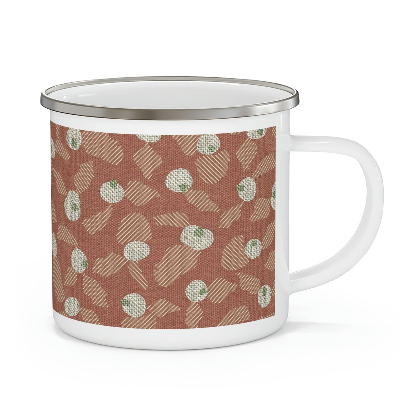 Rosa Rugosa Enamel Mug in Orange