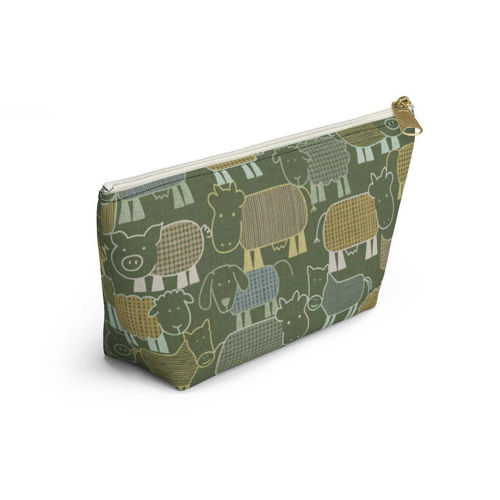 Animal Farm Accessory Pouch w T-bottom in Green