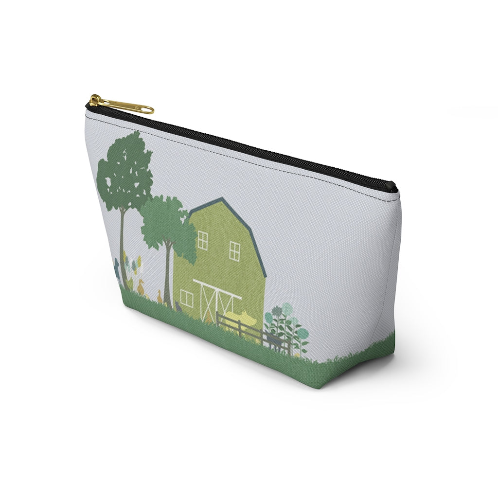 Barnyard Fun Accessory Pouch w T-bottom in Green