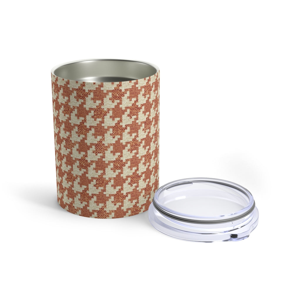 Textured Houndstooth Tumbler in Orange