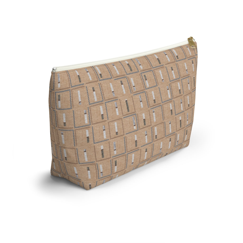Pencil to Paper Accessory Pouch w T-bottom in Terracotta