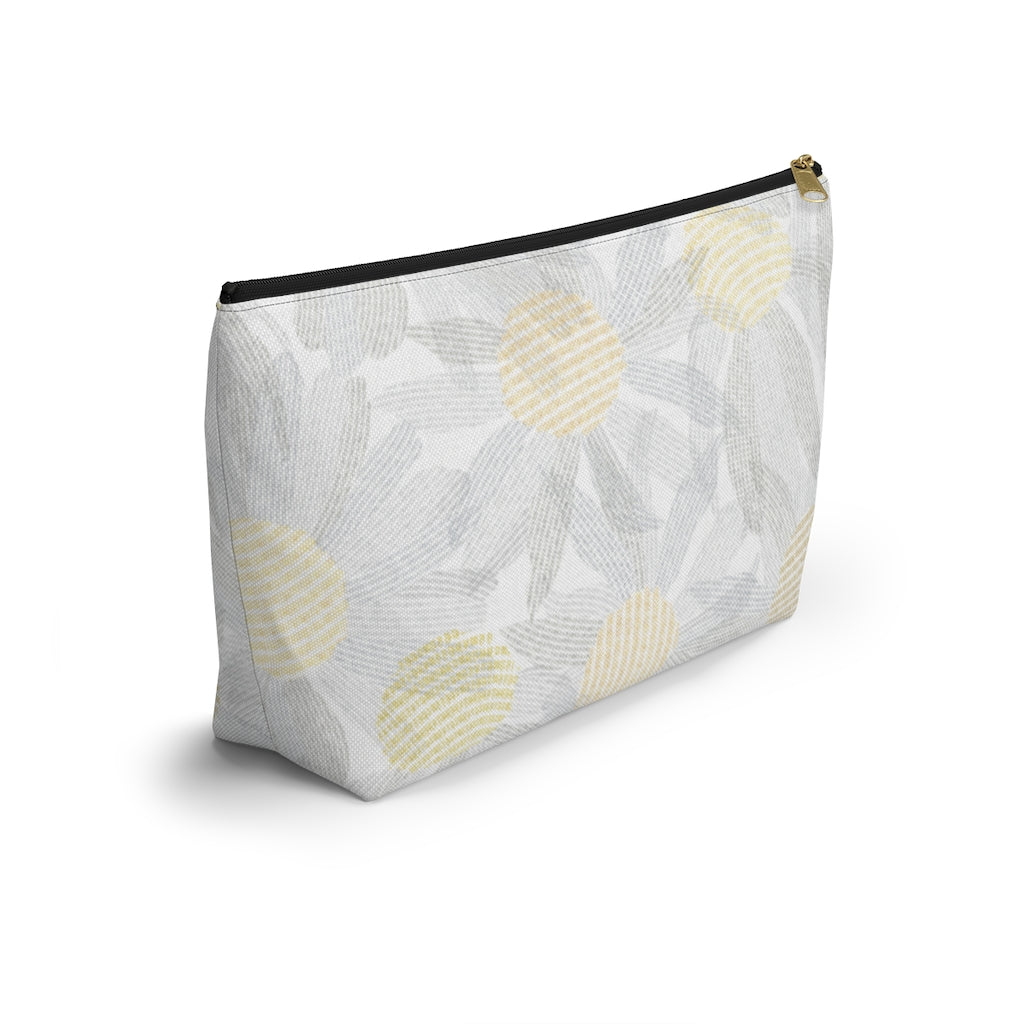 Daisy Chain Code Accessory Pouch w T-bottom in Gray