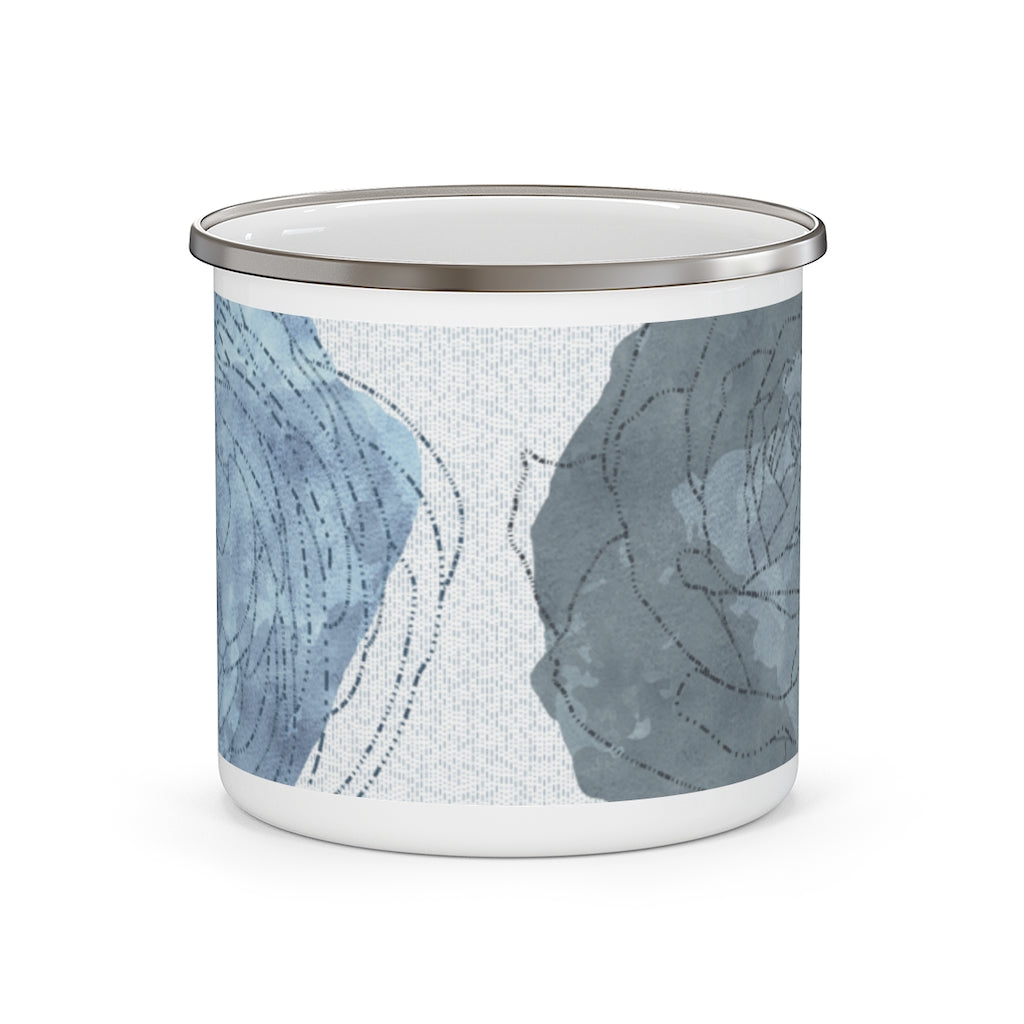 Decipher Code Enamel Mug in Blue