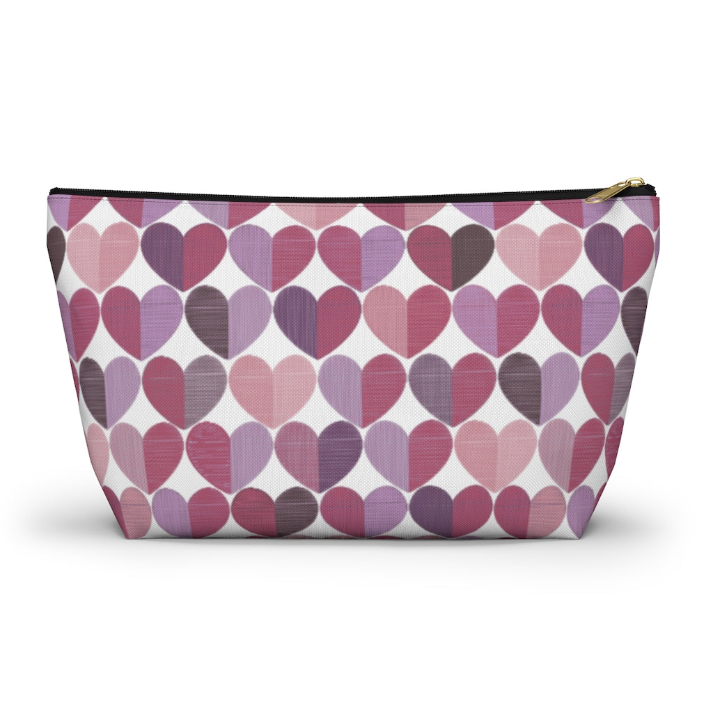 Love Accessory Pouch w T-bottom in Purple