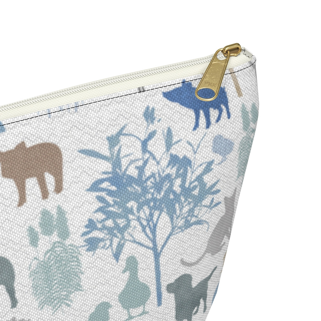 On the Farm Accessory Pouch w T-bottom in Blue