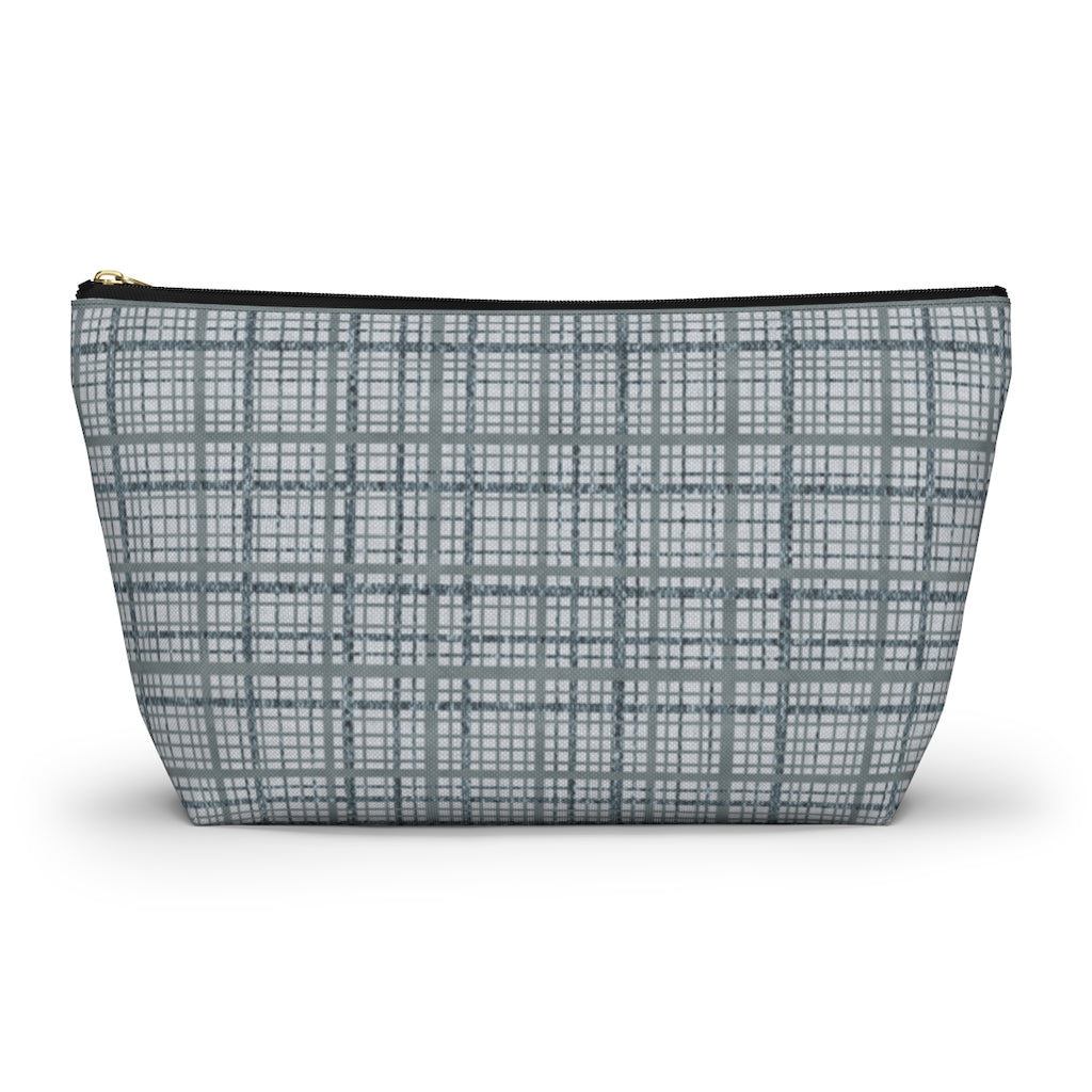Rogers Tartan Accessory Pouch w T-bottom in Blue